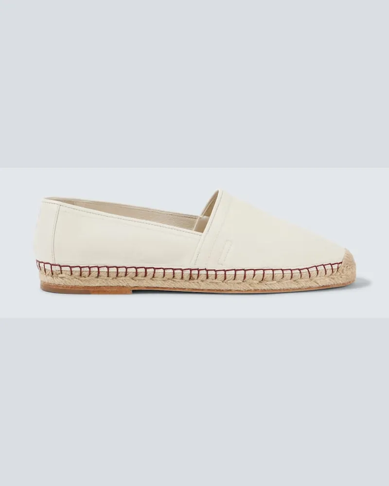 Brunello Cucinelli Espadrilles aus Leder Weiß