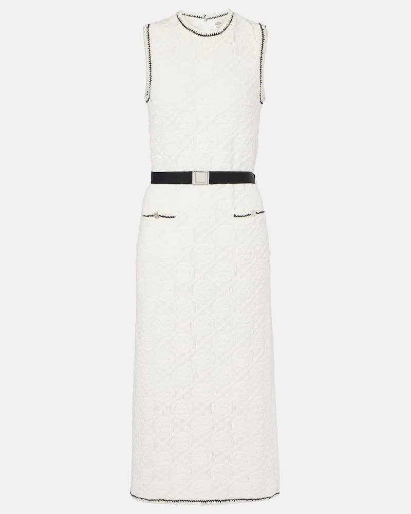 Tory Burch Midikleid aus Baumwolle Weiß