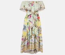 Midikleid Flor Fantástica aus Baumwolle