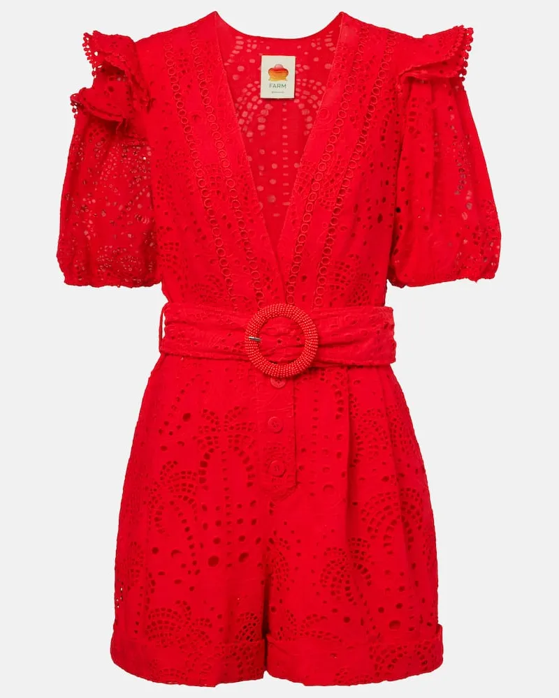 FARM Rio Playsuit aus Baumwolle Rot