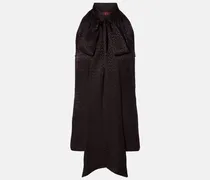 Top Horsebit aus Seiden-Jacquard