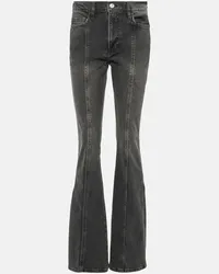 Frame Denim High-Rise Flared Jeans Le High Flare Schwarz