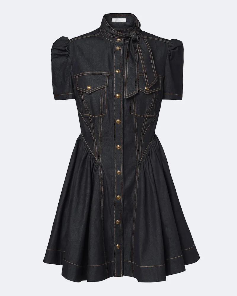 Zimmermann Hemdblusenkleid aus Denim Blau