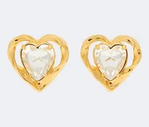 Clip-Ohrringe Heart mit Kristallen
