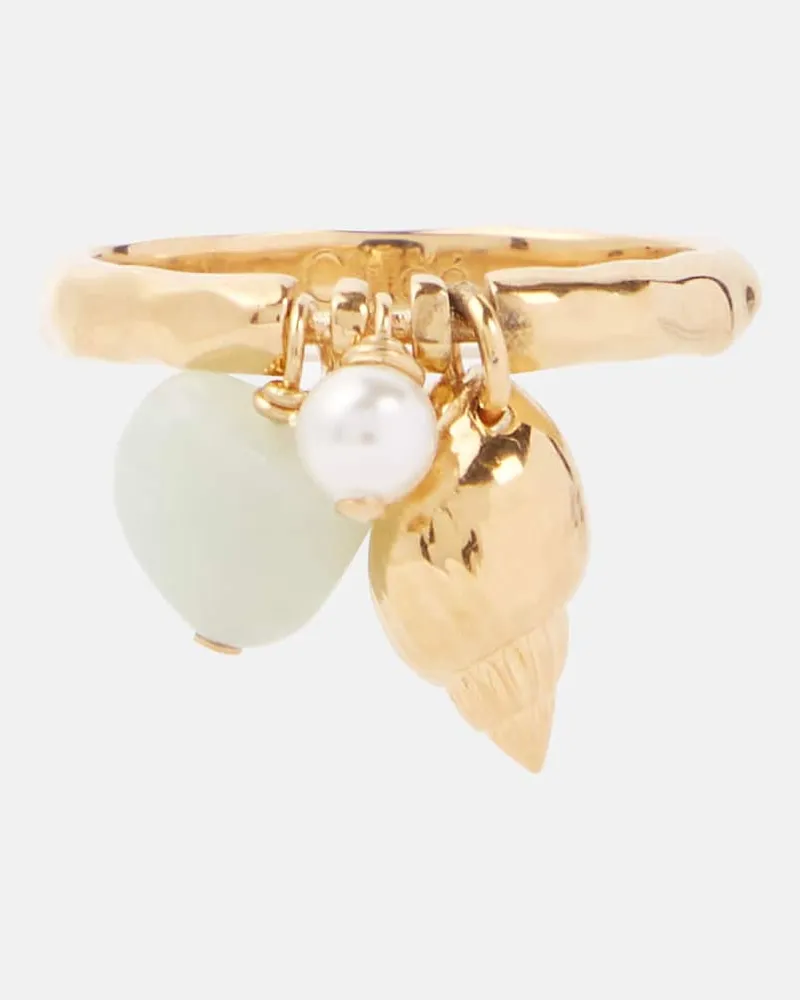 Chloé Chloé Ring Chloé Shells mit Zierperlen Gold