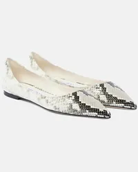 Jimmy Choo Ballerinas Love aus Leder Multicolor