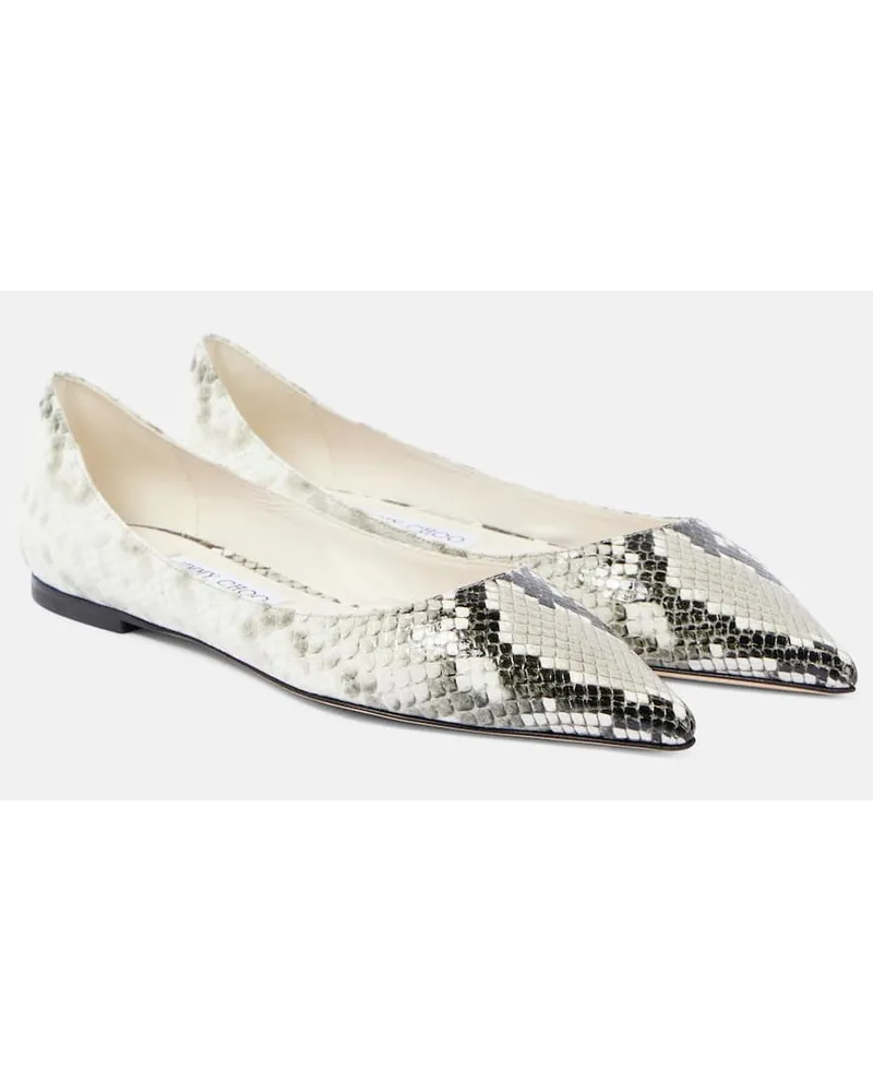 Jimmy Choo Ballerinas Love aus Leder Multicolor