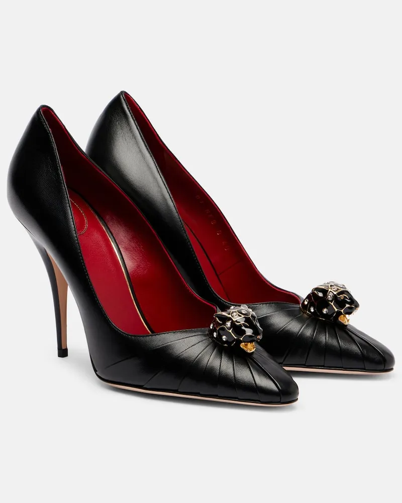 Valentino Garavani Pumps Pas De Chat 105 aus Leder Schwarz