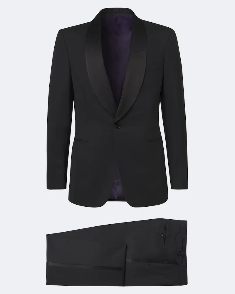 Ralph Lauren Smoking aus Wolle Schwarz