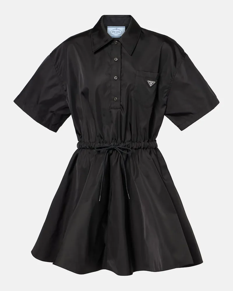 Prada Minikleid aus Re-Nylon Schwarz