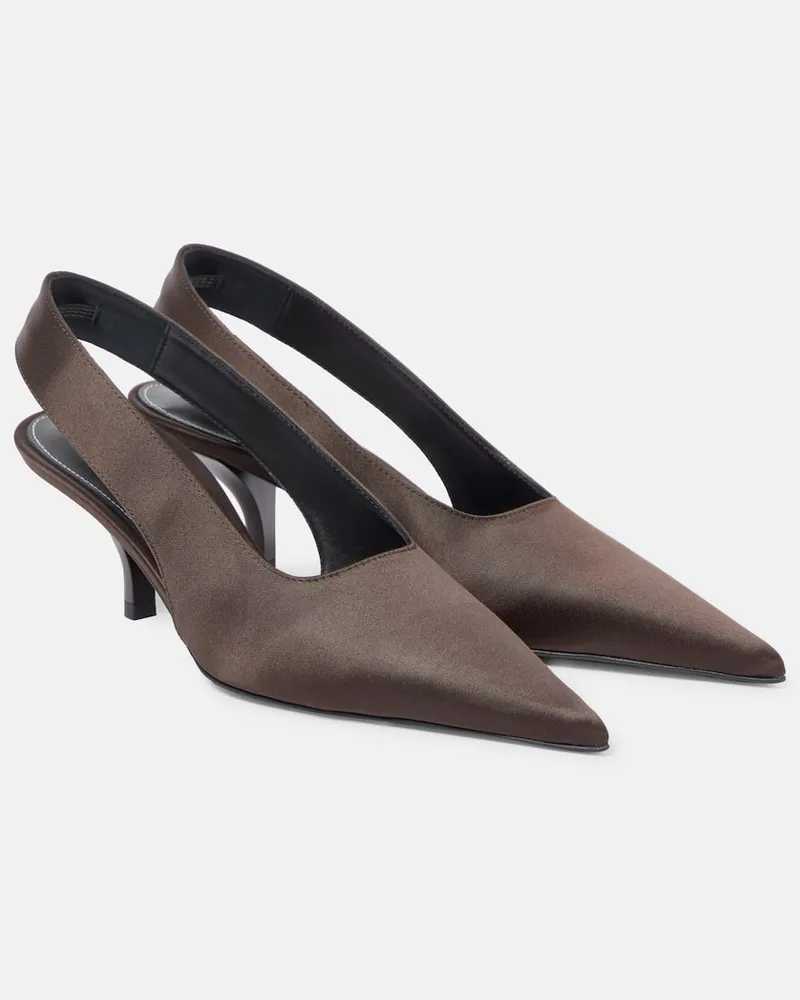 Totême Slingback-Pumps Classic 55 aus Satin Braun