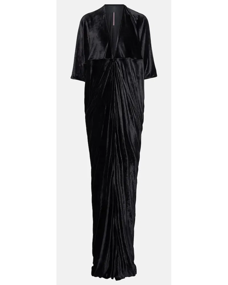 Rick Owens Lilies Maxikleid aus Jersey Schwarz