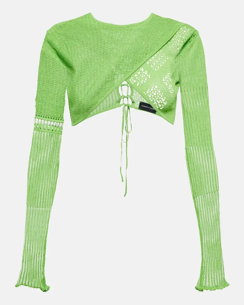 Roberta Einer Cropped-Top Loona aus Baumwolle Grün