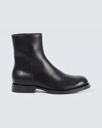 Lanvin Ankle Boots Medley aus Leder Schwarz