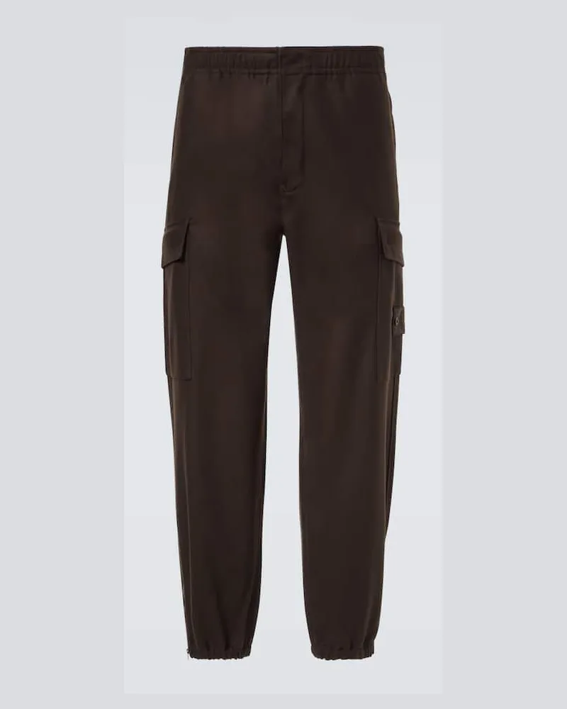 Stone Island Jogginghose Ghost aus einem Wollgemisch Braun