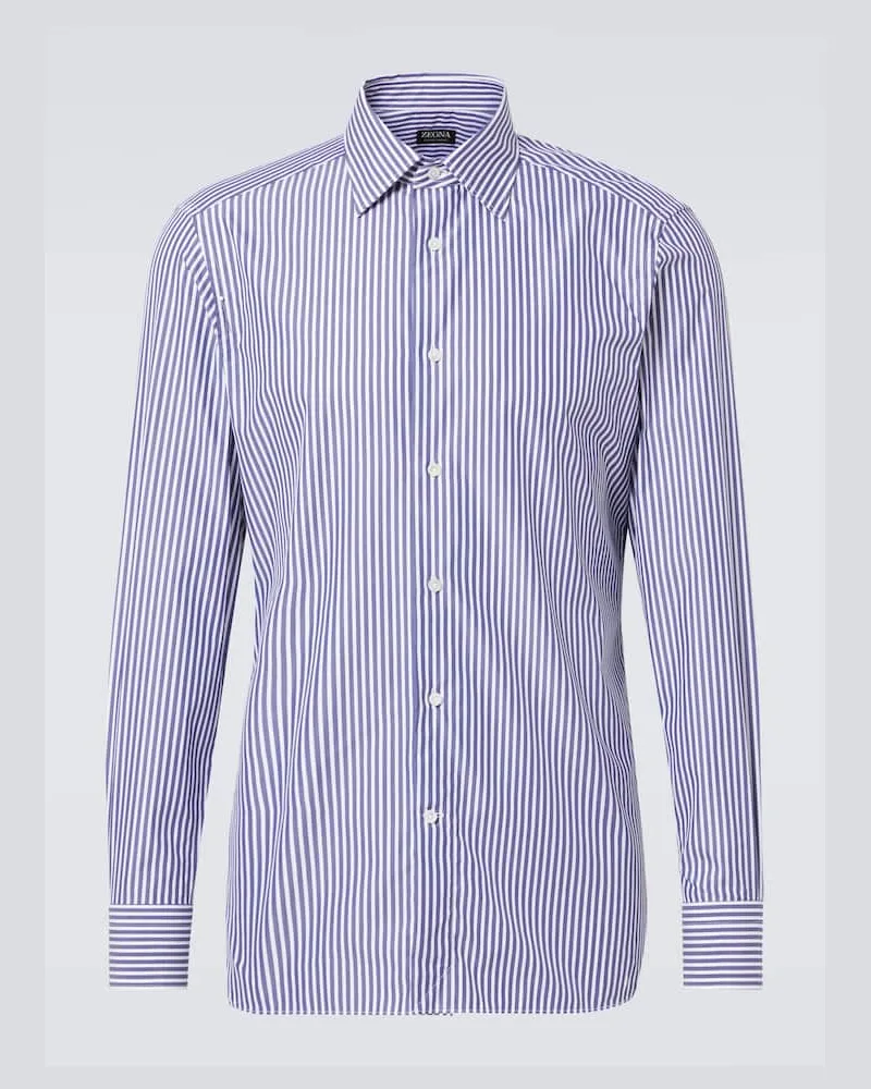 Ermenegildo Zegna Hemd aus Baumwolle Blau