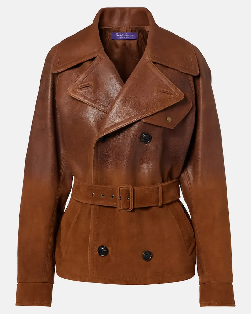 Ralph Lauren Lederjacke Braun