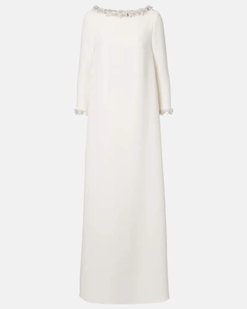 Safiyaa Bridal Robe Lanai aus Crêpe Weiß