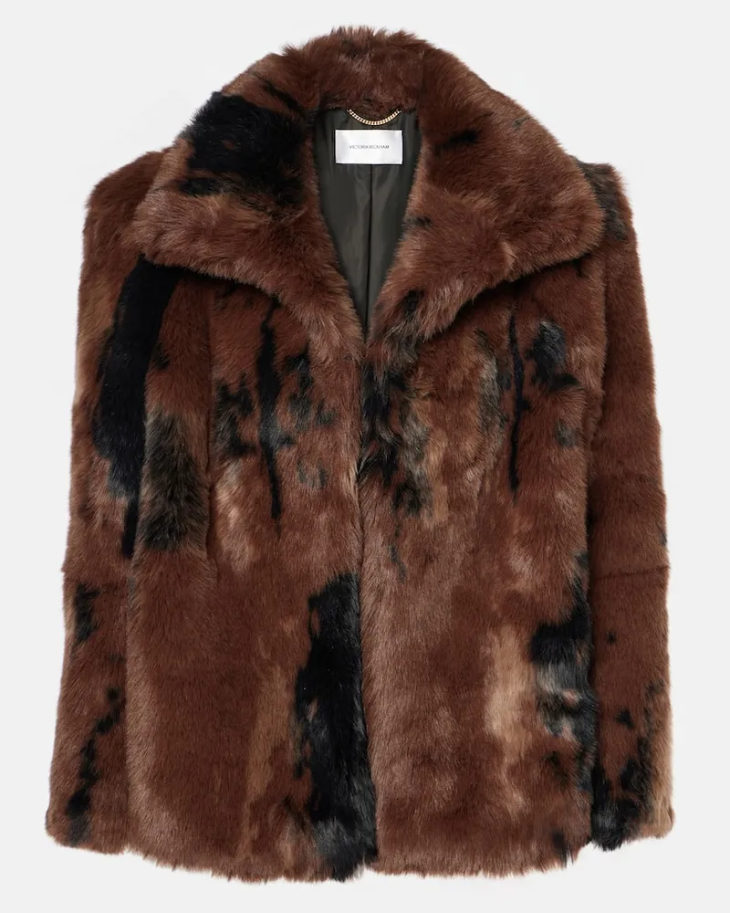 Victoria Beckham Jacke aus Faux Fur Braun