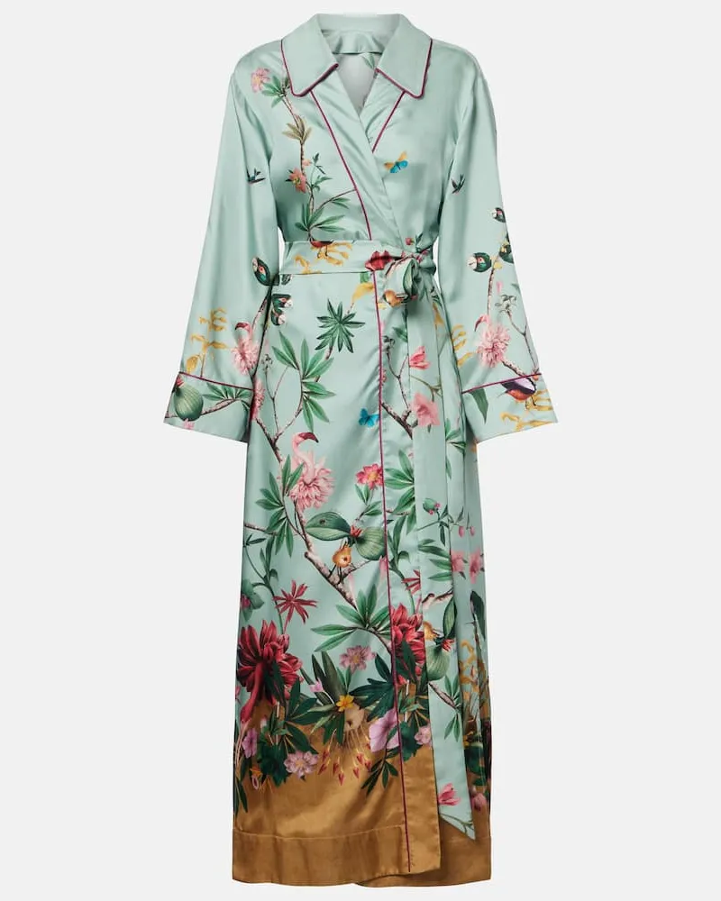 La DoubleJ Wickelkleid Midnight aus Seide Blau