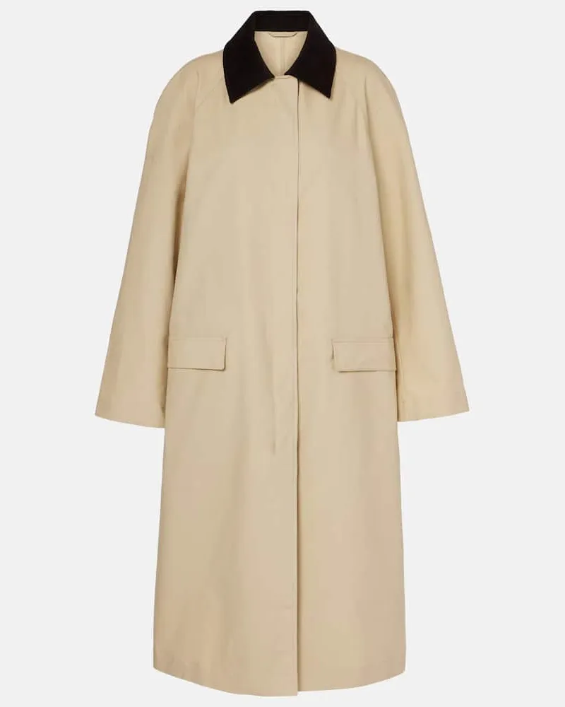 Totême Mantel aus Baumwoll-Gabardine mit Cord Beige