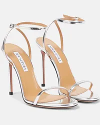 Aquazzura Sandalen Olie 105 aus Metallic-Leder Metallic