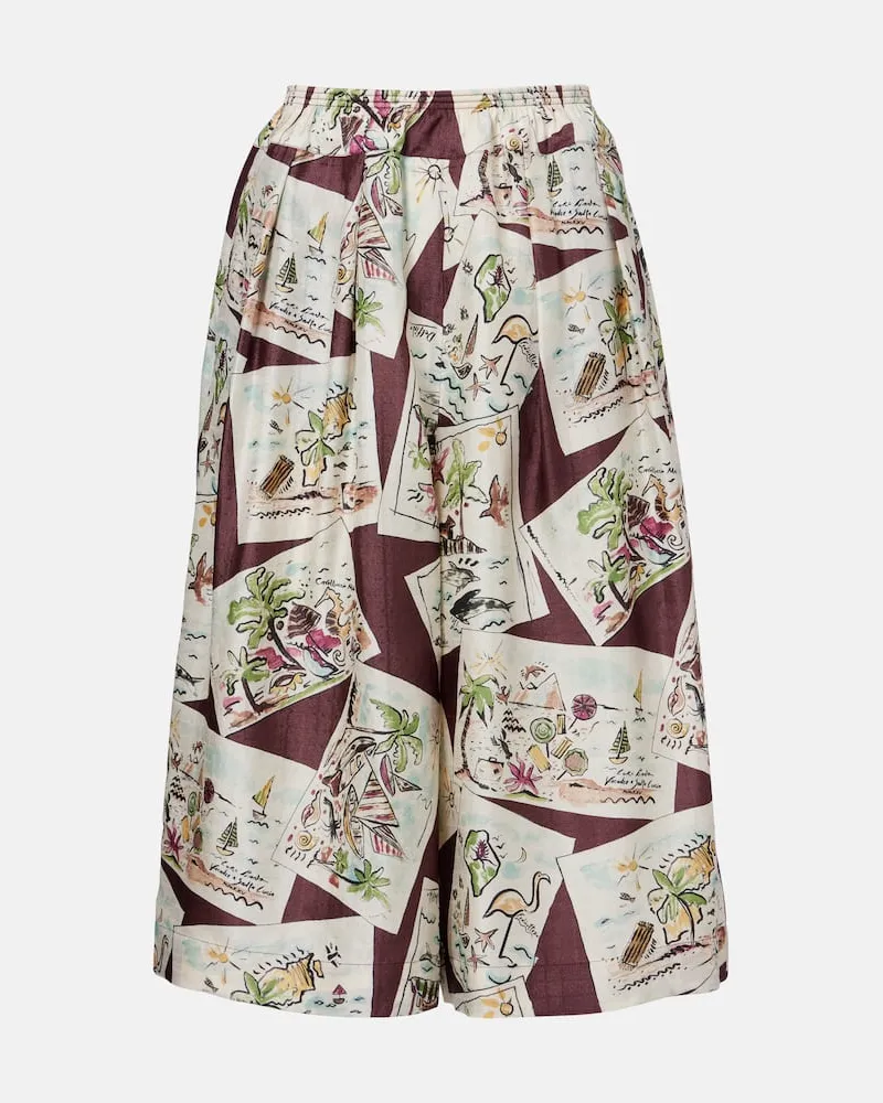 Loro Piana Bermuda-Shorts Emon aus Seide Multicolor