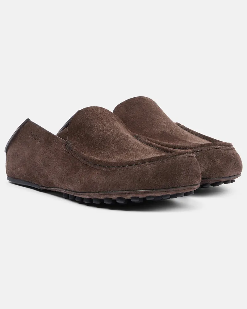 TOD'S Loafers aus Veloursleder Braun