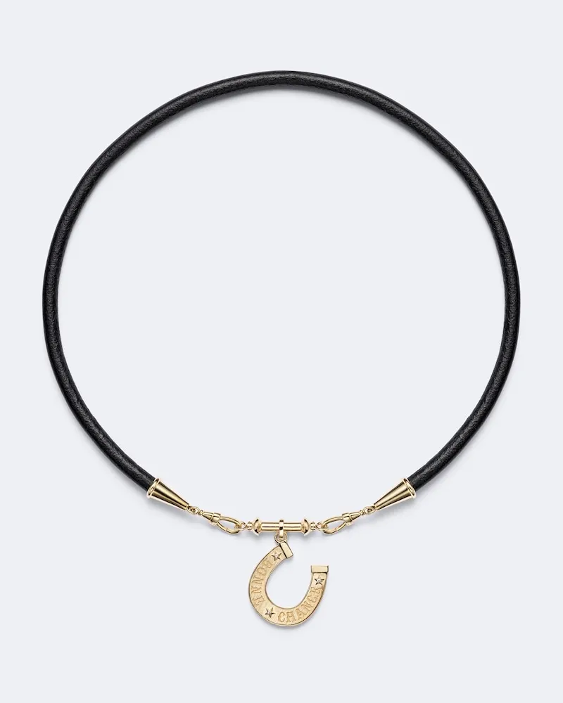 Marie Lichtenberg Halskette Bonne Chance Small aus 18kt Gelbgold mit Diamanten Gold