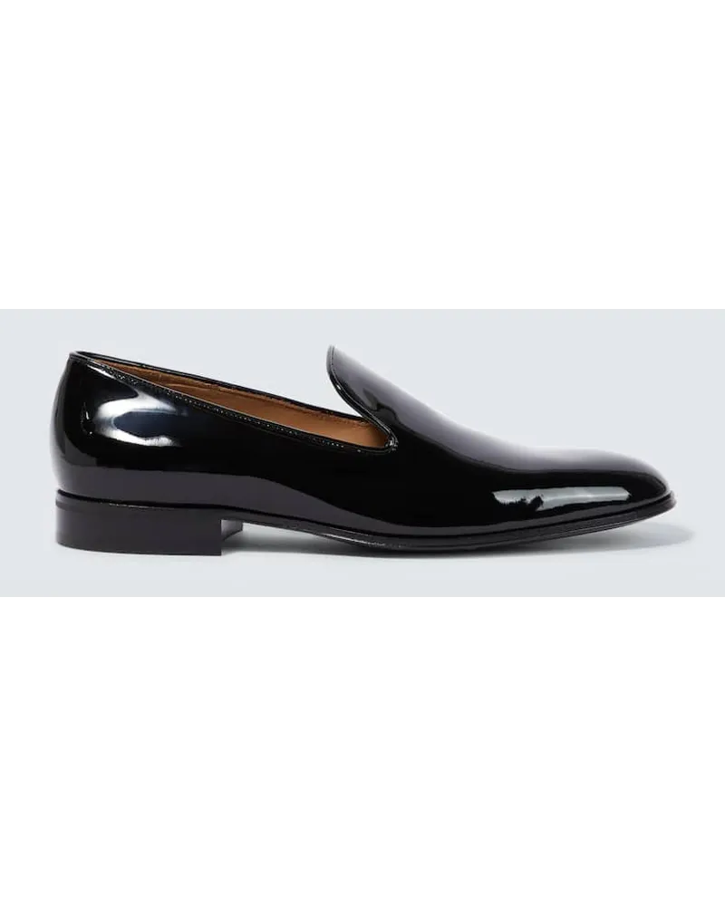 Gianvito Rossi Loafers Jean aus Lackleder Schwarz