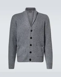 Tom Ford Cardigan aus Kaschmir und Seide Grau