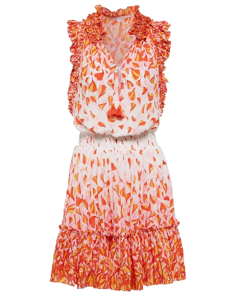 Poupette St Barth Bedrucktes Minikleid Triny Pink