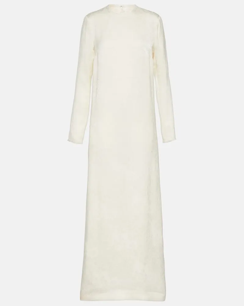 Totême Maxikleid aus Jacquard Weiß