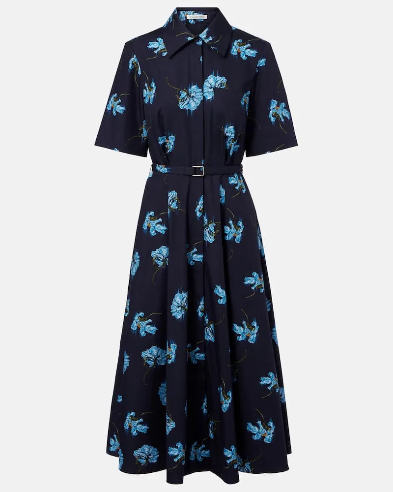 EMILIA WICKSTEAD Hemdblusenkleid aus Baumwolle Blau