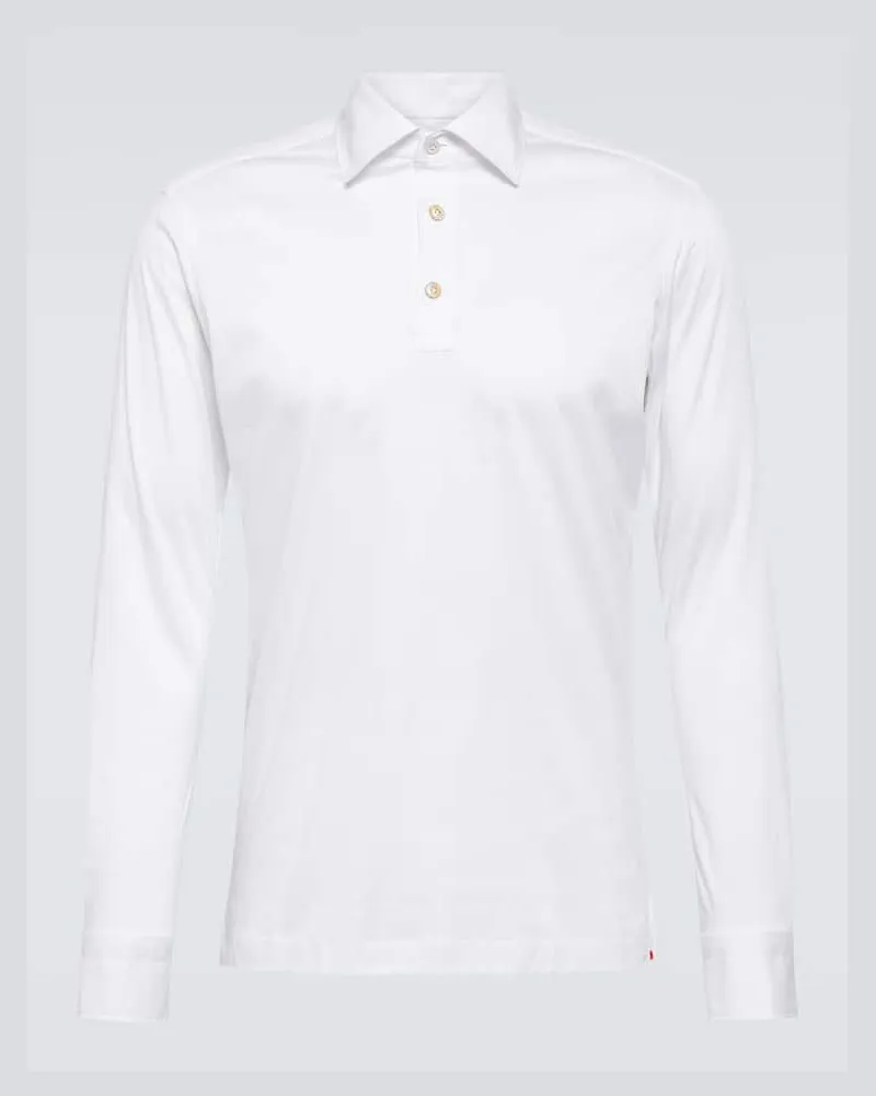 Kiton Polohemd aus Baumwollpopeline Weiß