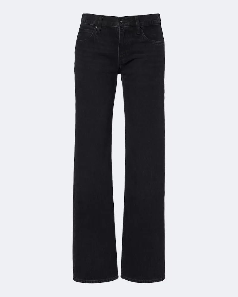 Frame Denim Straight Jeans Saturday Schwarz