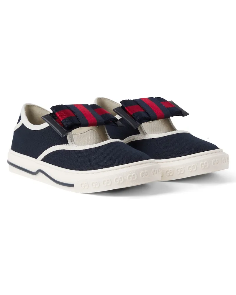Gucci Sneakers aus Canvas Blau