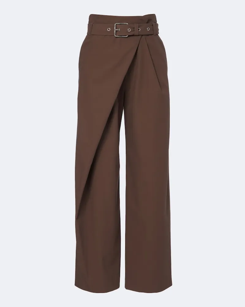 Loewe Weite Hose aus Baumwolle Braun