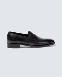 John Lobb Loafers Montgomery aus Leder Schwarz