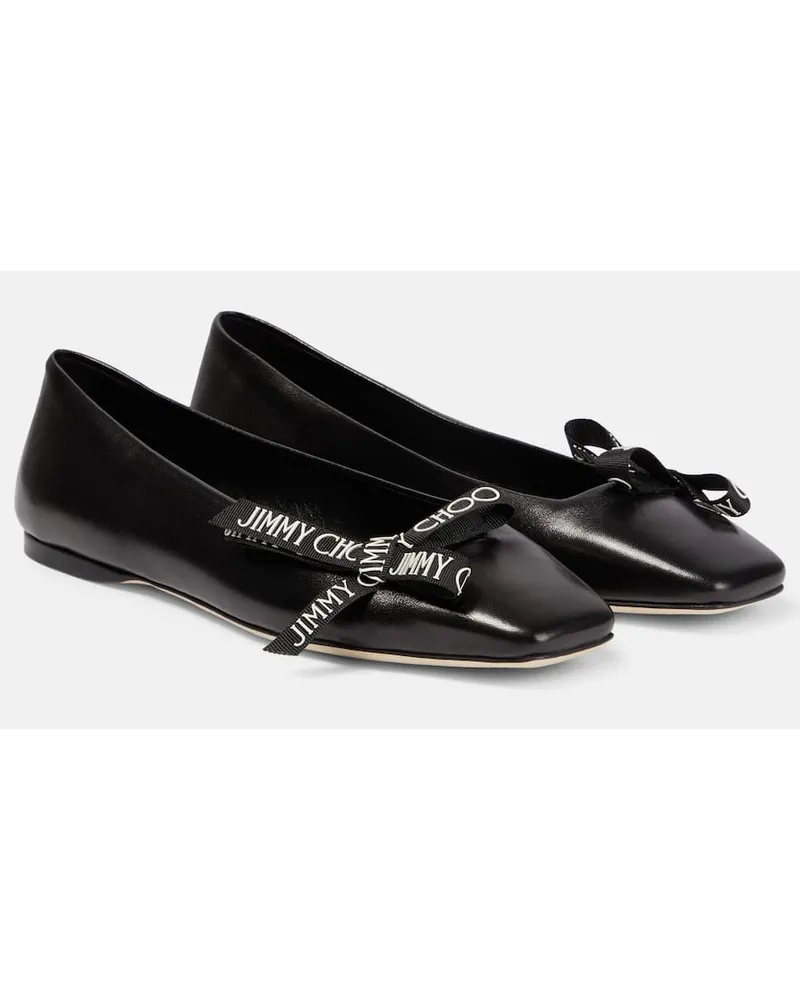 Jimmy Choo Ballerinas Veda aus Leder Schwarz