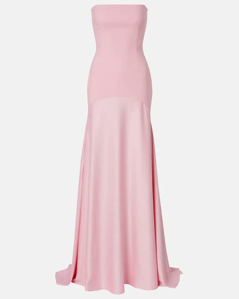 Solace London Robe Alessandra aus Satin Rosa