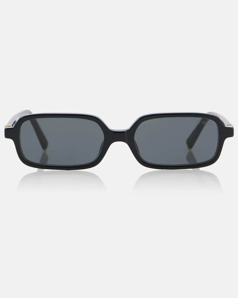 Miu Miu Eckige Sonnenbrille Schwarz