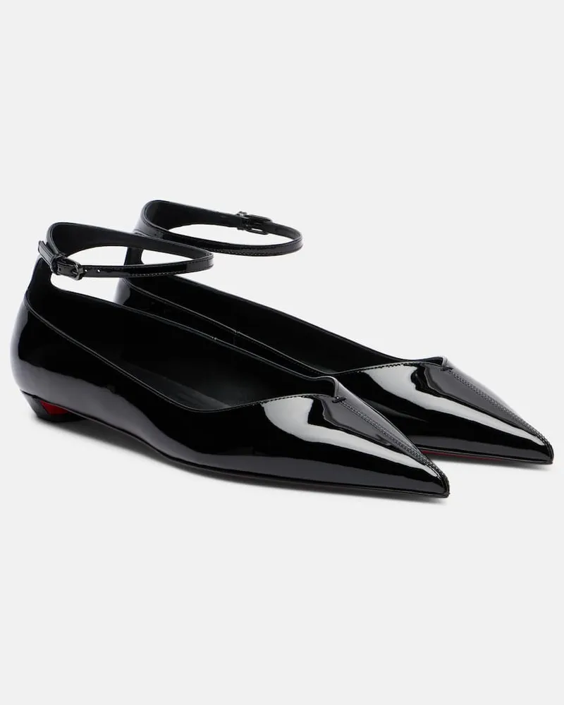 Christian Louboutin Ballerinas Erozeena aus Lackleder Schwarz