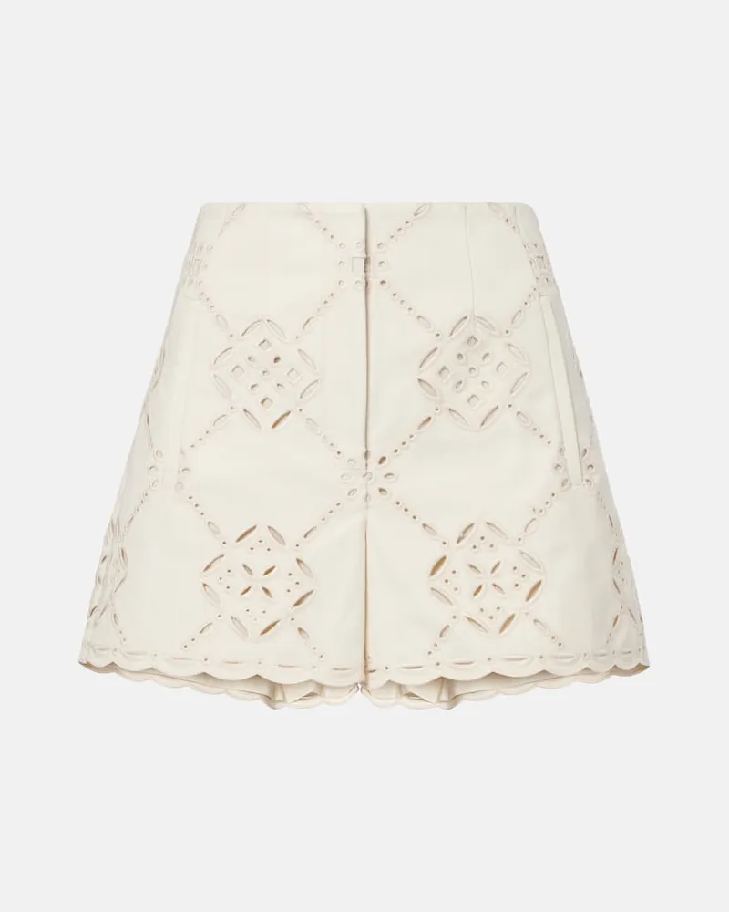 Veronica Beard Shorts Jazmin aus Baumwolle Weiß