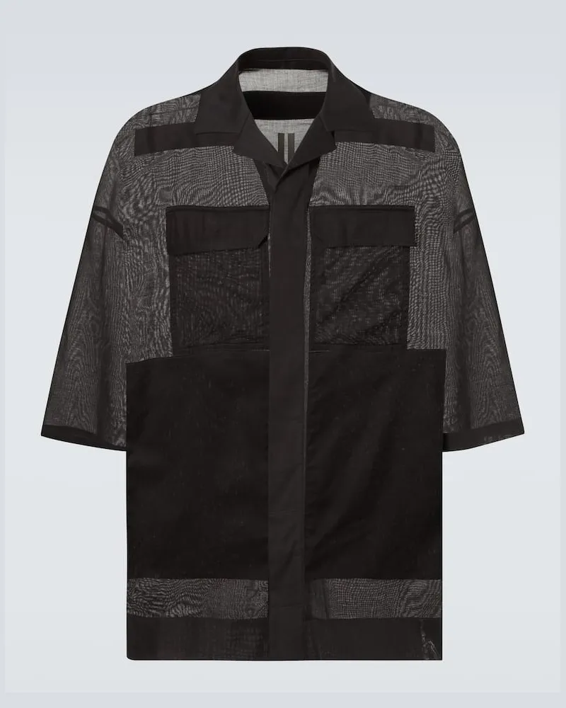 Rick Owens Hemd Magnum Tommy aus Baumwolle Schwarz