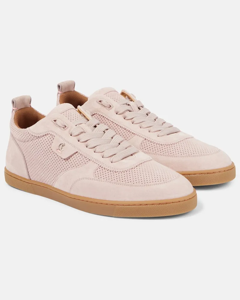 Christian Louboutin Sneakers Tutti Rui aus Veloursleder Rosa