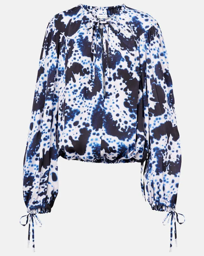 Dries van Noten Bedruckte Bluse Weiß