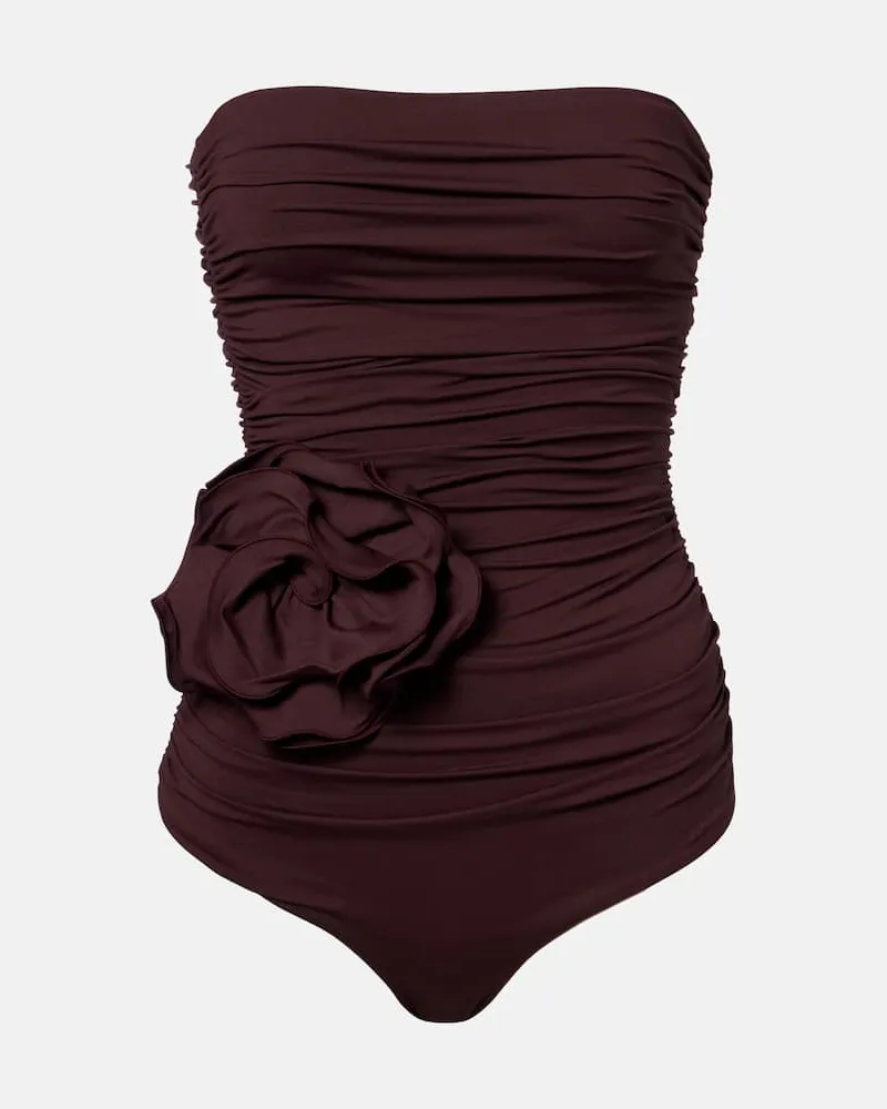 Magda Butrym Badeanzug Burgunderrot