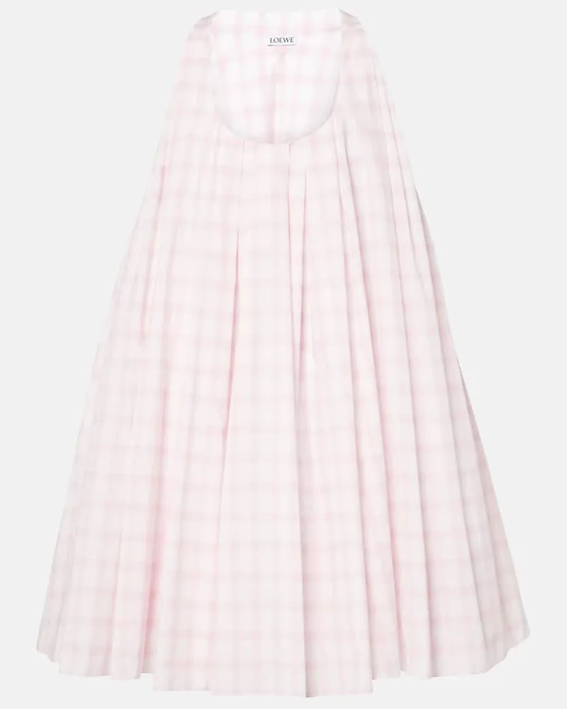 Loewe Minikleid Trapeze aus Baumwolle Weiß