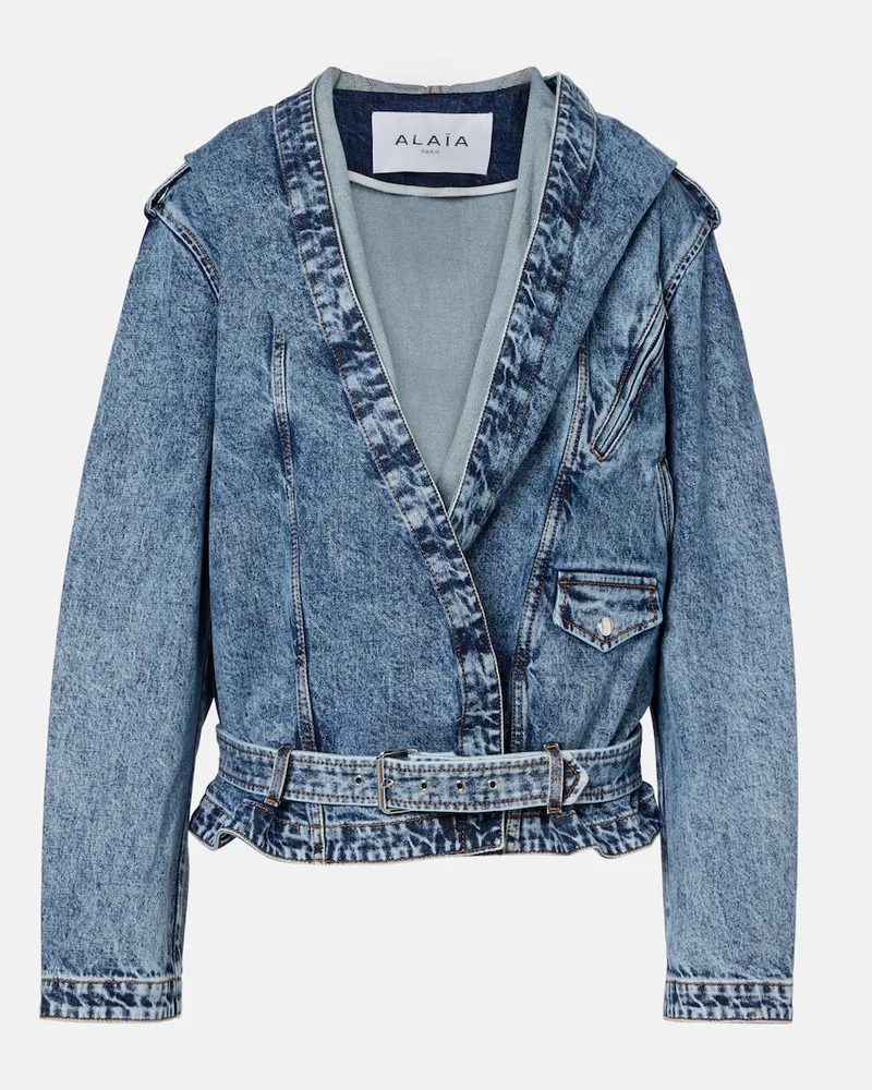 Alaïa Alaïa Jeansjacke Blau